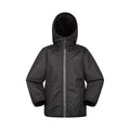 Black - Front - Mountain Warehouse Childrens-Kids Robin Borg Lined Water Resistant Jacket