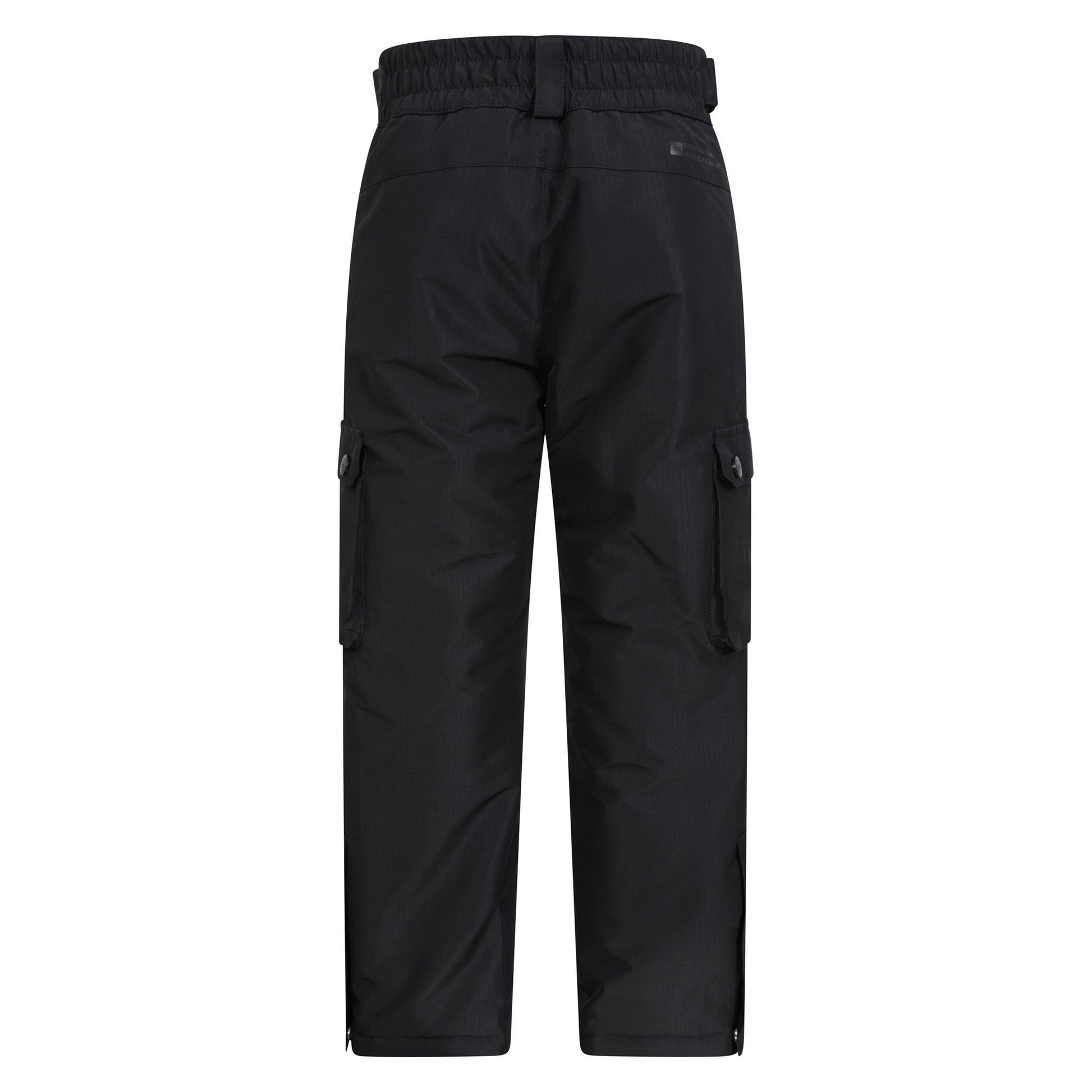 Black - Back - Mountain Warehouse Childrens-Kids Titan Cargo Ski Trousers