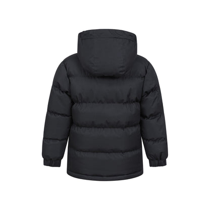Black - Back - Mountain Warehouse Childrens-Kids Snow Borg Lined Thermal Padded Jacket