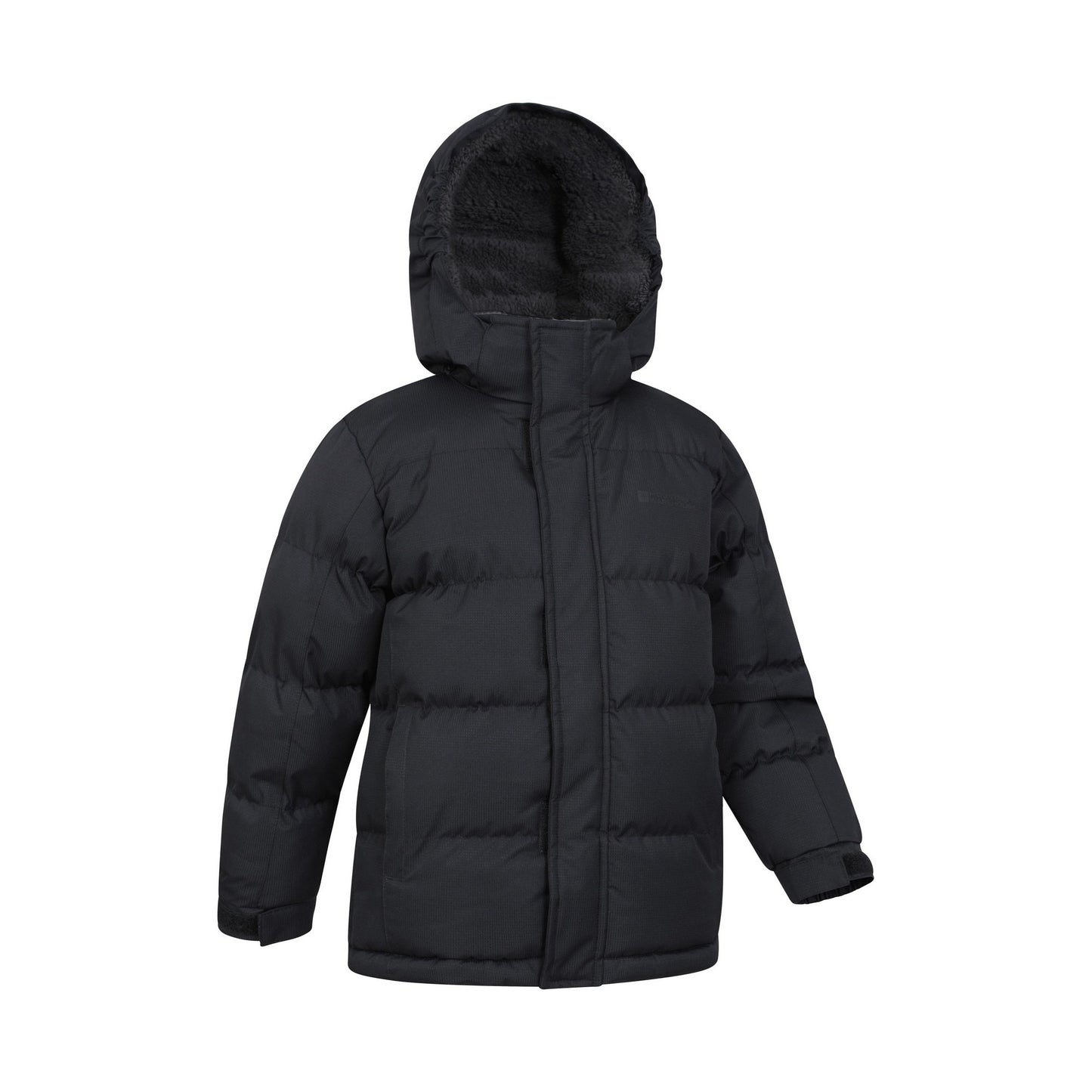 Black - Lifestyle - Mountain Warehouse Childrens-Kids Snow Borg Lined Thermal Padded Jacket