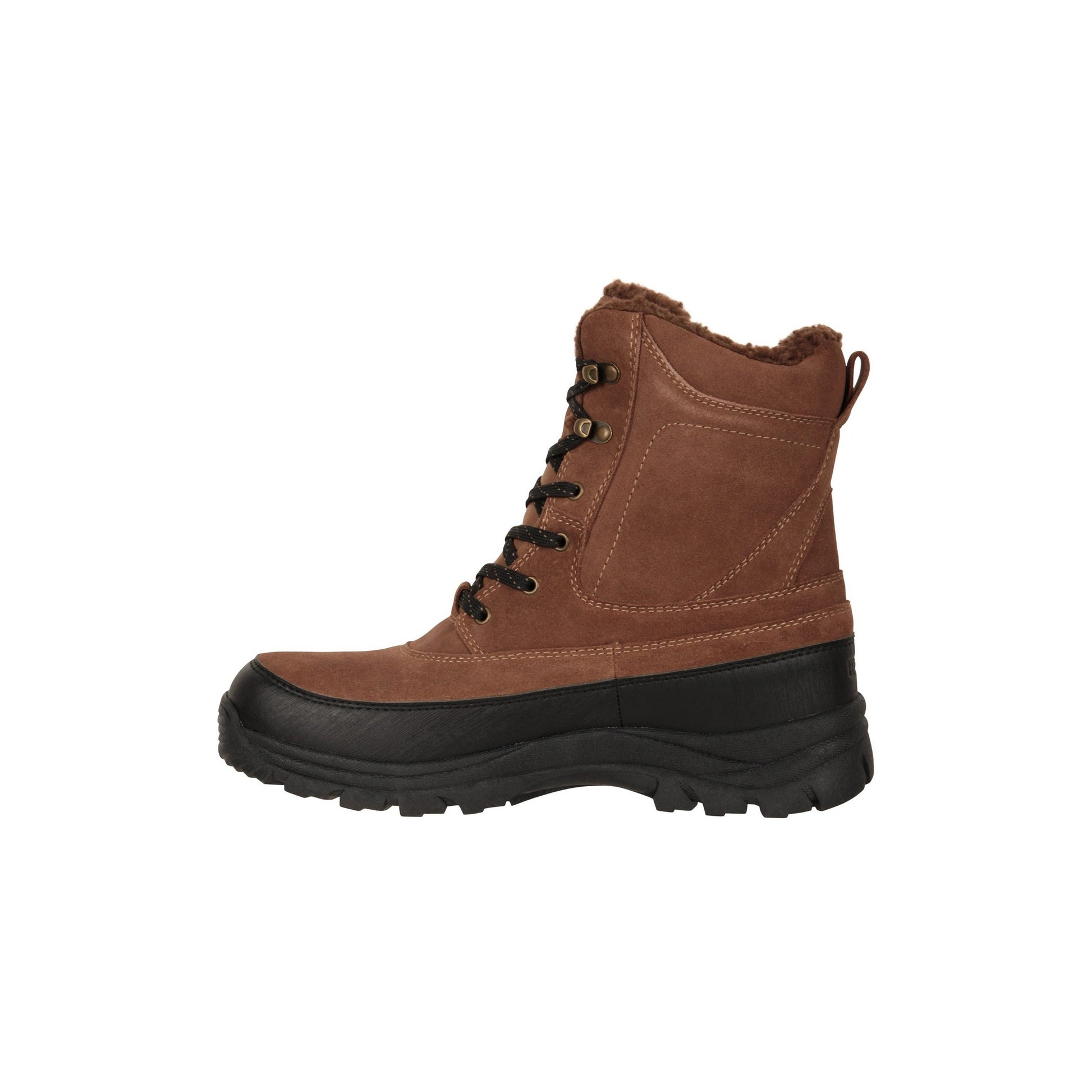 Brown - Lifestyle - Mountain Warehouse Mens Stowe Leather Waterproof Thermal Snow Boots
