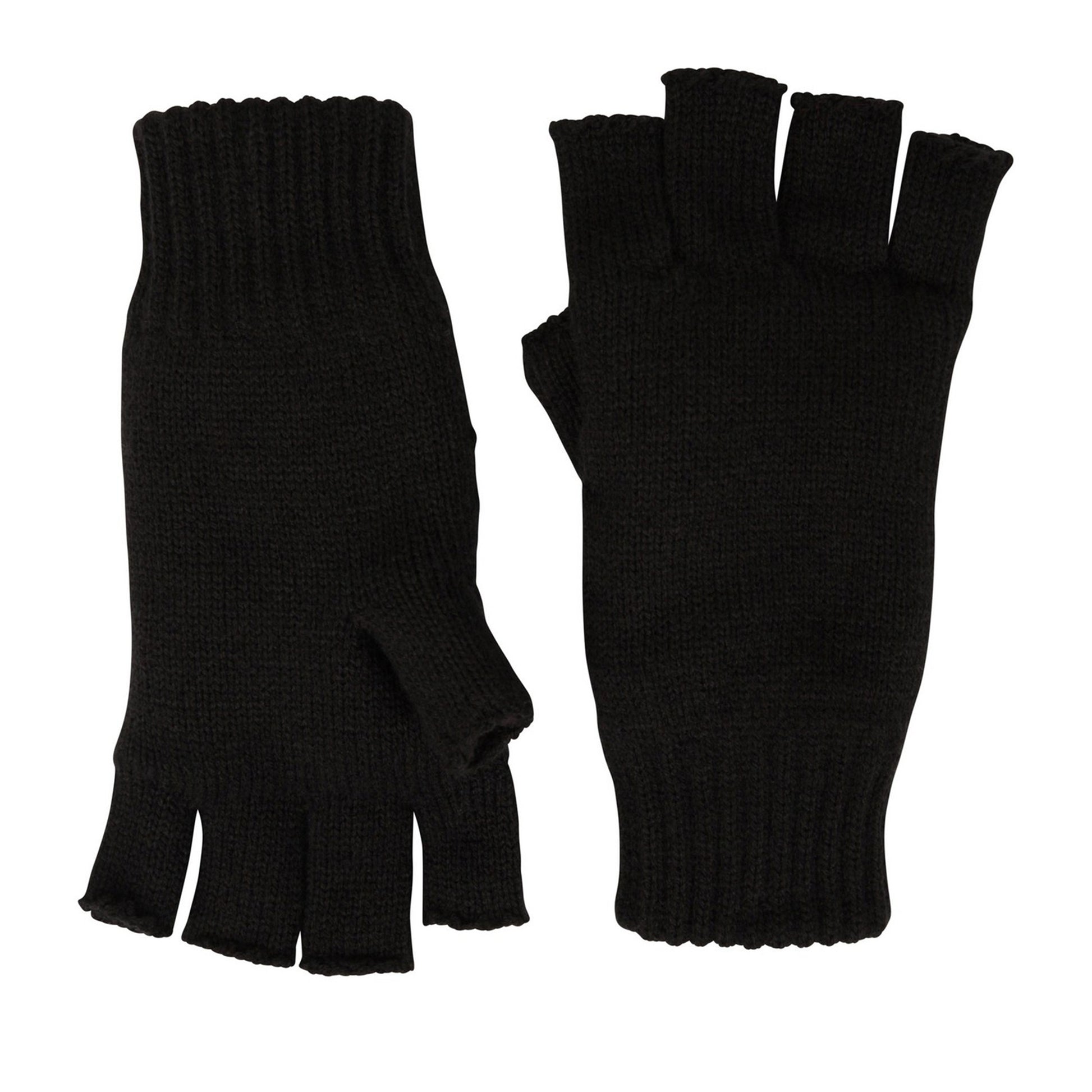 Black - Lifestyle - Mountain Warehouse Isotherm Knitted Fingerless Gloves