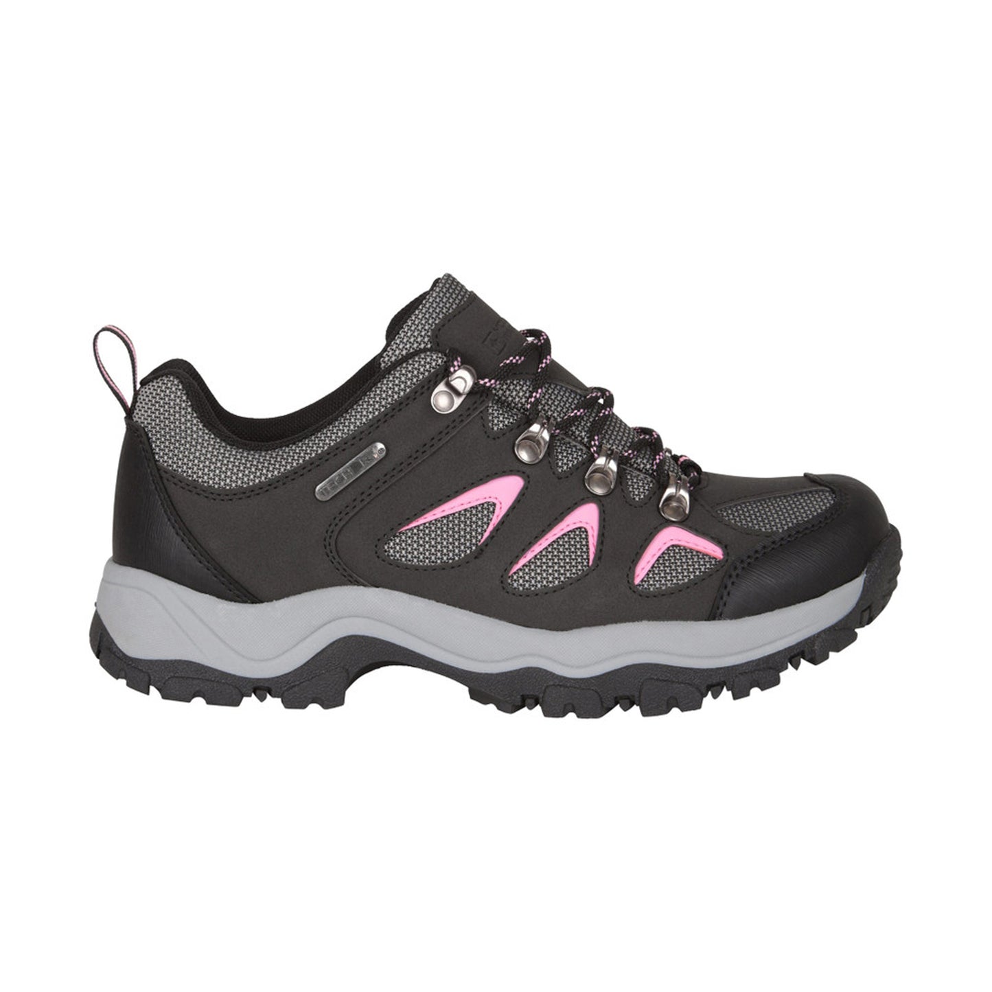 Black-Charcoal - Side - Mountain Warehouse Womens-Ladies Adventurer Waterproof Walking Shoes