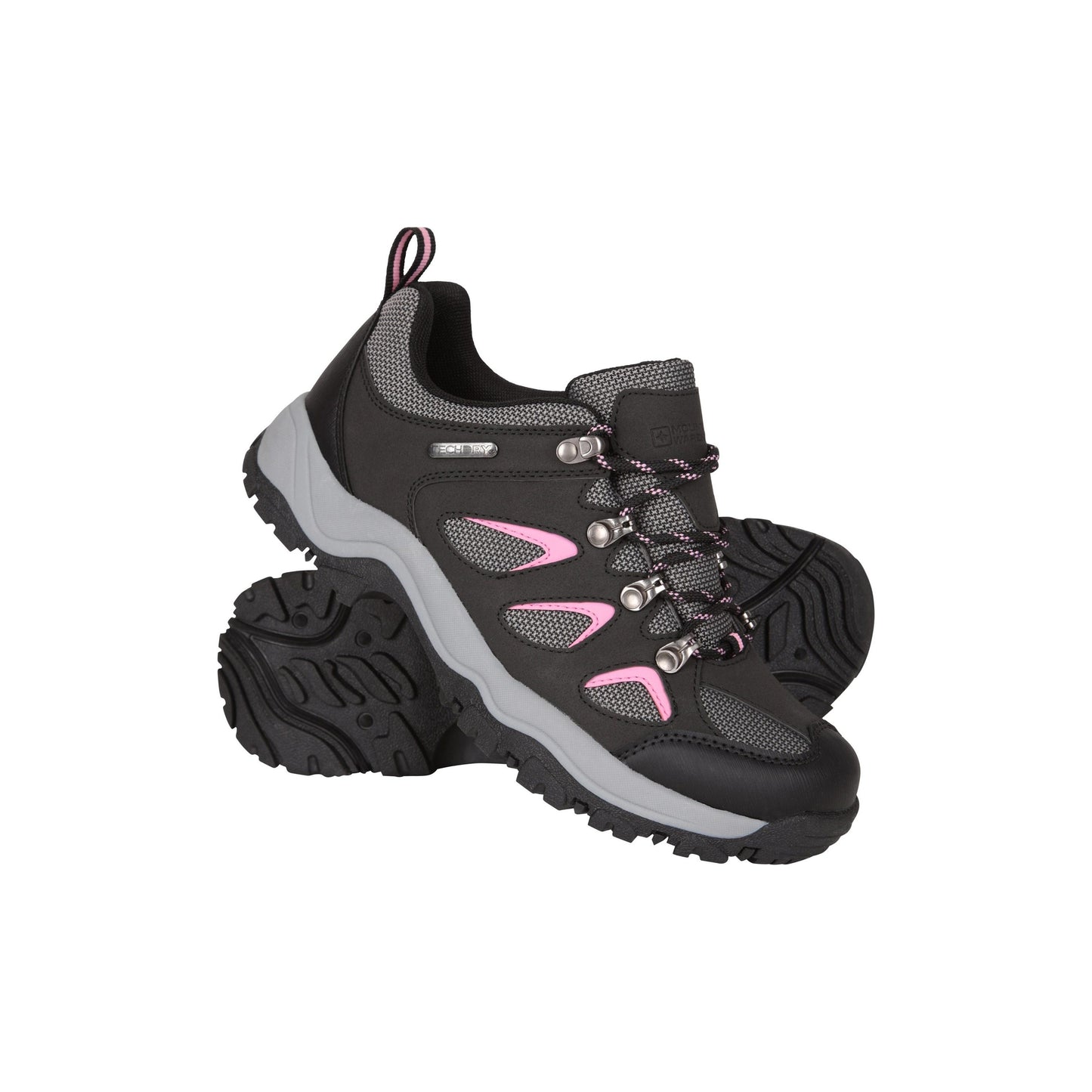 Black-Charcoal - Front - Mountain Warehouse Womens-Ladies Adventurer Waterproof Walking Shoes