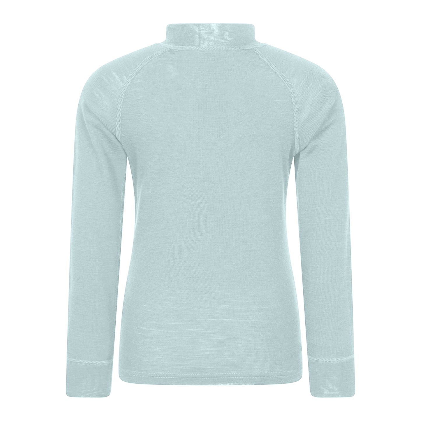 Pale Blue - Back - Mountain Warehouse Childrens-Kids Merino Blend Half Zip Base Layer Top