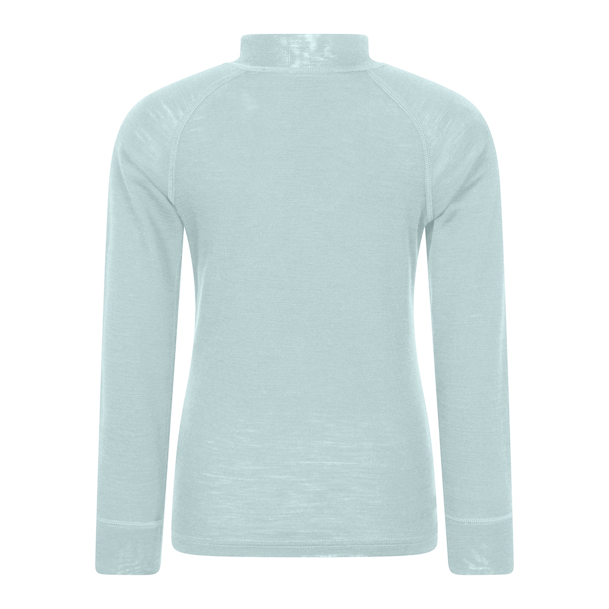 Pale Blue - Back - Mountain Warehouse Childrens-Kids Merino Blend Half Zip Base Layer Top