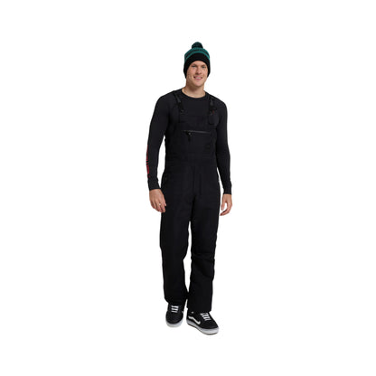 Black - Front - Animal Mens Carve Bib Front Ski Trousers