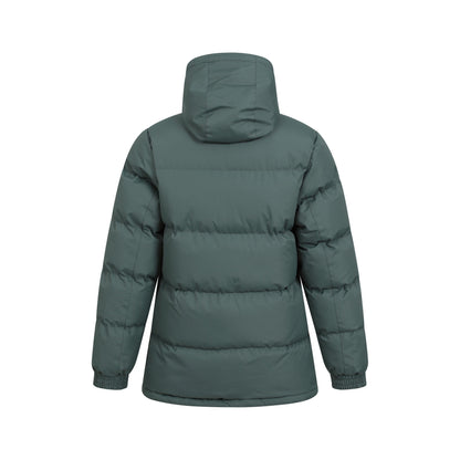 Khaki Green - Back - Mountain Warehouse Womens-Ladies Snow Borg Lined Padded Jacket