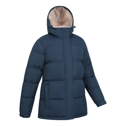Navy - Side - Mountain Warehouse Womens-Ladies Snow Borg Lined Padded Jacket