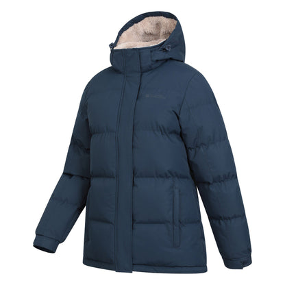 Navy - Lifestyle - Mountain Warehouse Womens-Ladies Snow Borg Lined Padded Jacket