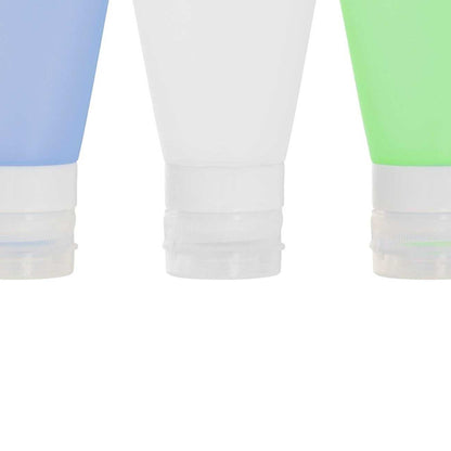 White - Pack Shot - Mountain Warehouse Silicone Travel Bottle Set