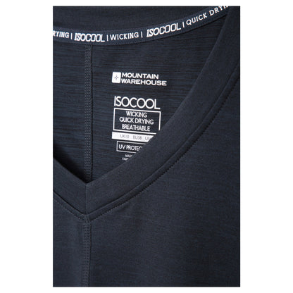 Black - Pack Shot - Mountain Warehouse Womens-Ladies Panna V Neck T-Shirt