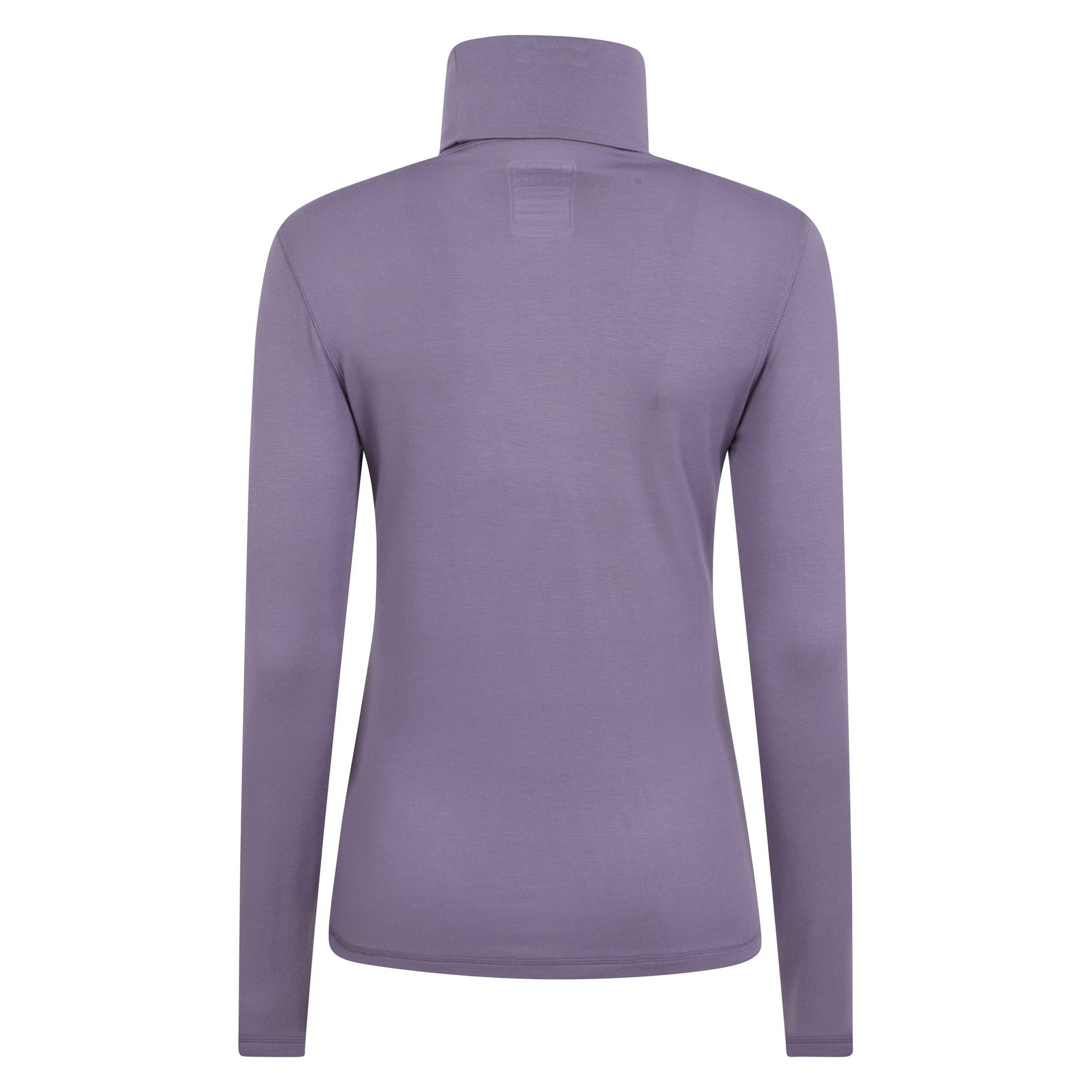 Dusky Purple - Back - Mountain Warehouse Womens-Ladies Keep The Heat Isotherm Roll Neck Base Layer Top