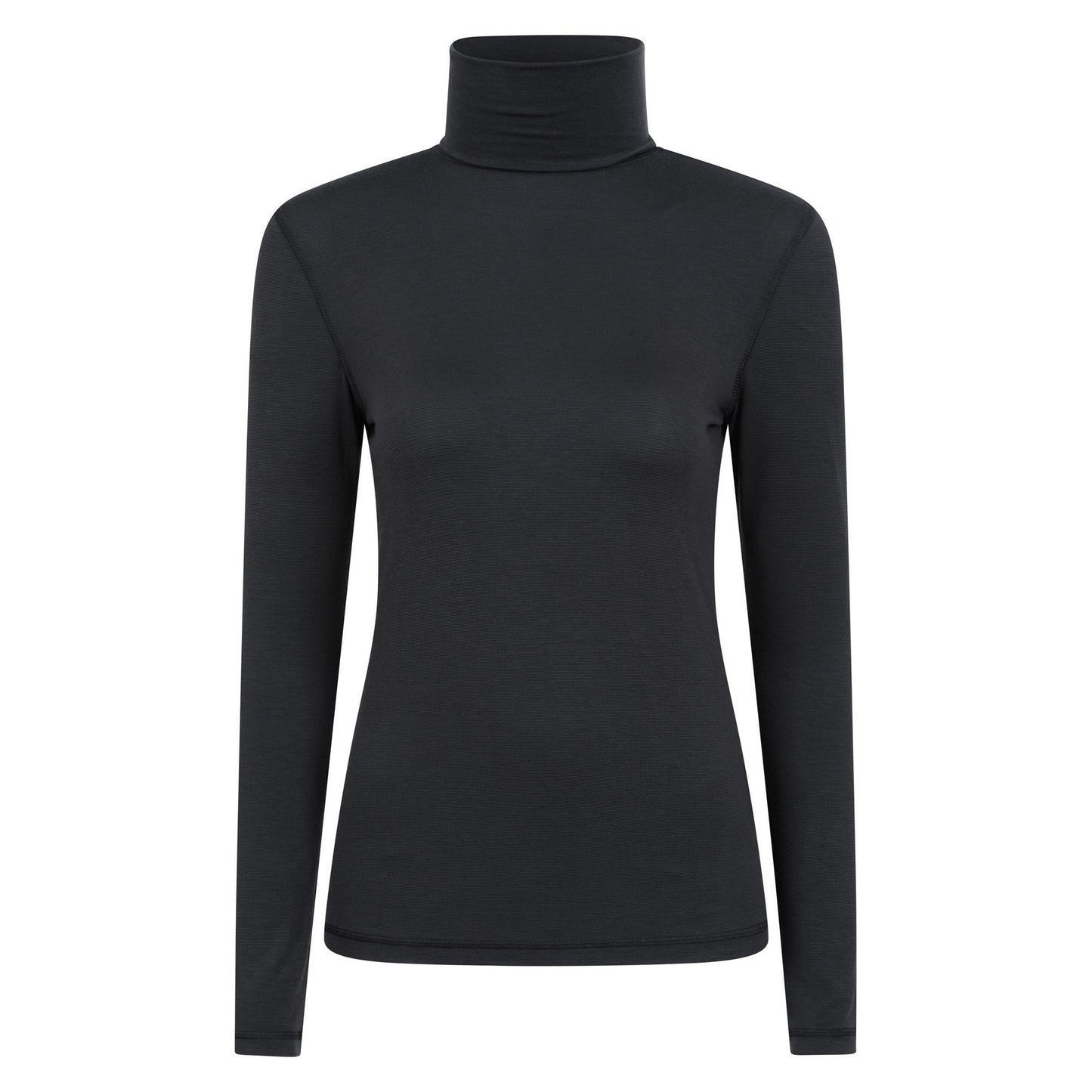 Black - Front - Mountain Warehouse Womens-Ladies Keep The Heat Isotherm Roll Neck Base Layer Top