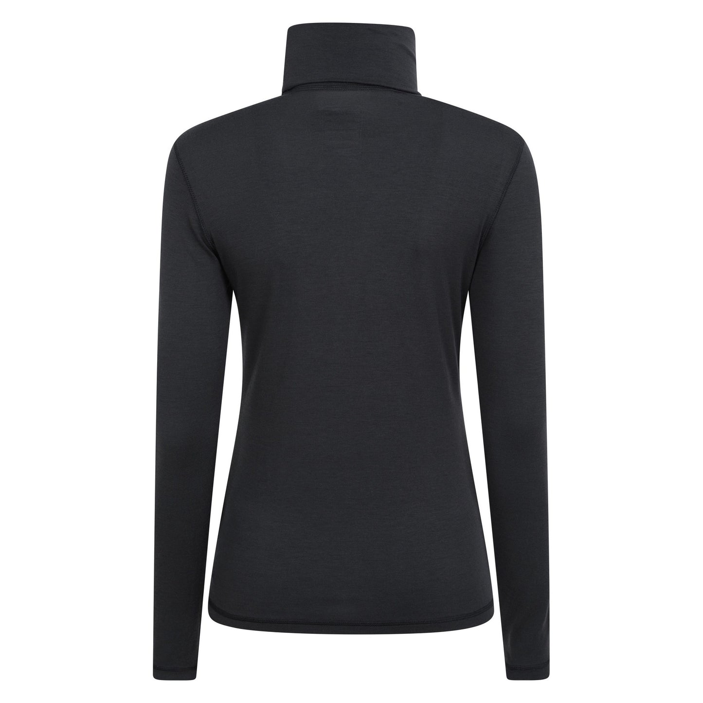 Black - Back - Mountain Warehouse Womens-Ladies Keep The Heat Isotherm Roll Neck Base Layer Top