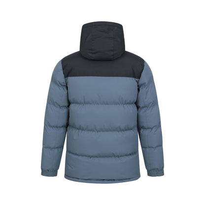 Grey - Back - Mountain Warehouse Mens Snow Borg Lined Padded Jacket