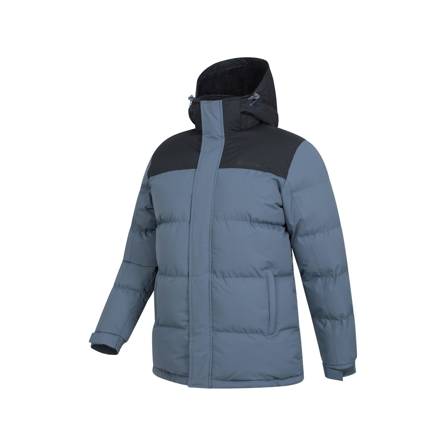 Grey - Side - Mountain Warehouse Mens Snow Borg Lined Padded Jacket