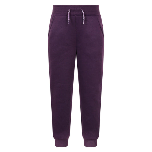 Purple - Front - Mountain Warehouse Childrens-Kids Alpine Faux Fur Lined Jogging Bottoms
