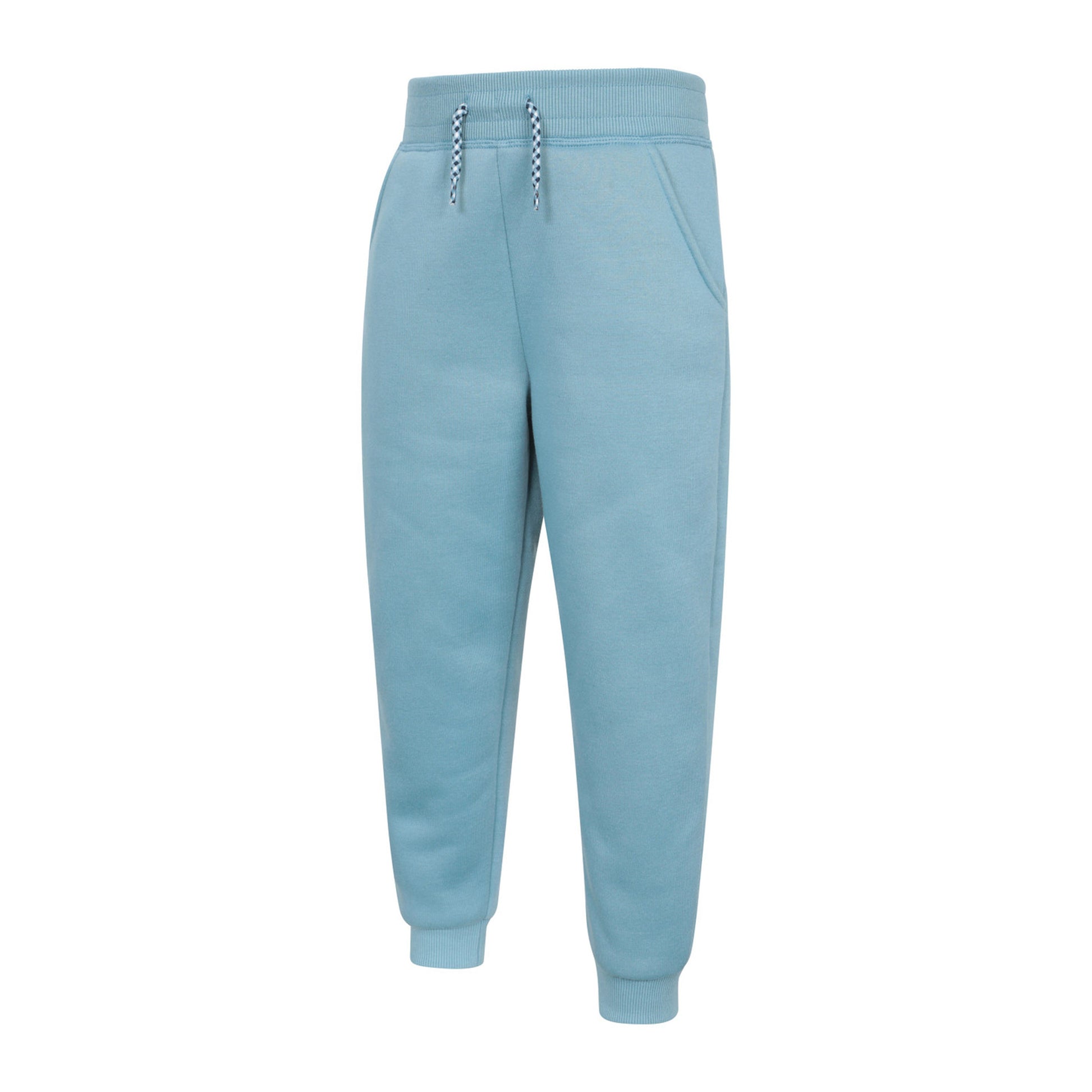 Teal - Side - Mountain Warehouse Childrens-Kids Alpine Faux Fur Lined Jogging Bottoms