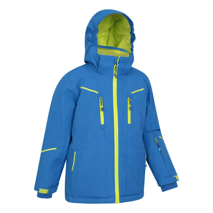 Cobalt - Side - Mountain Warehouse Childrens-Kids Slalom Extreme Waterproof Ski Jacket