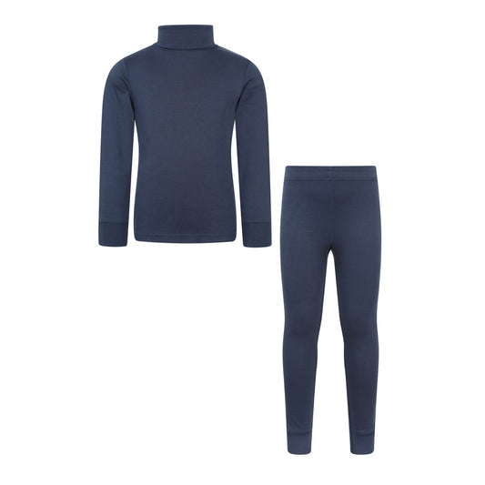 Navy - Front - Mountain Warehouse Childrens-Kids Meribel Base Layer Set
