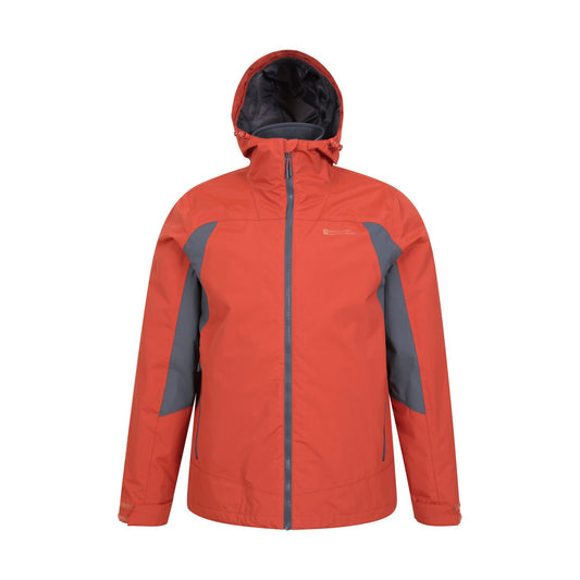 Orange - Front - Mountain Warehouse Mens Mist 3 in 1 Waterproof Jacket