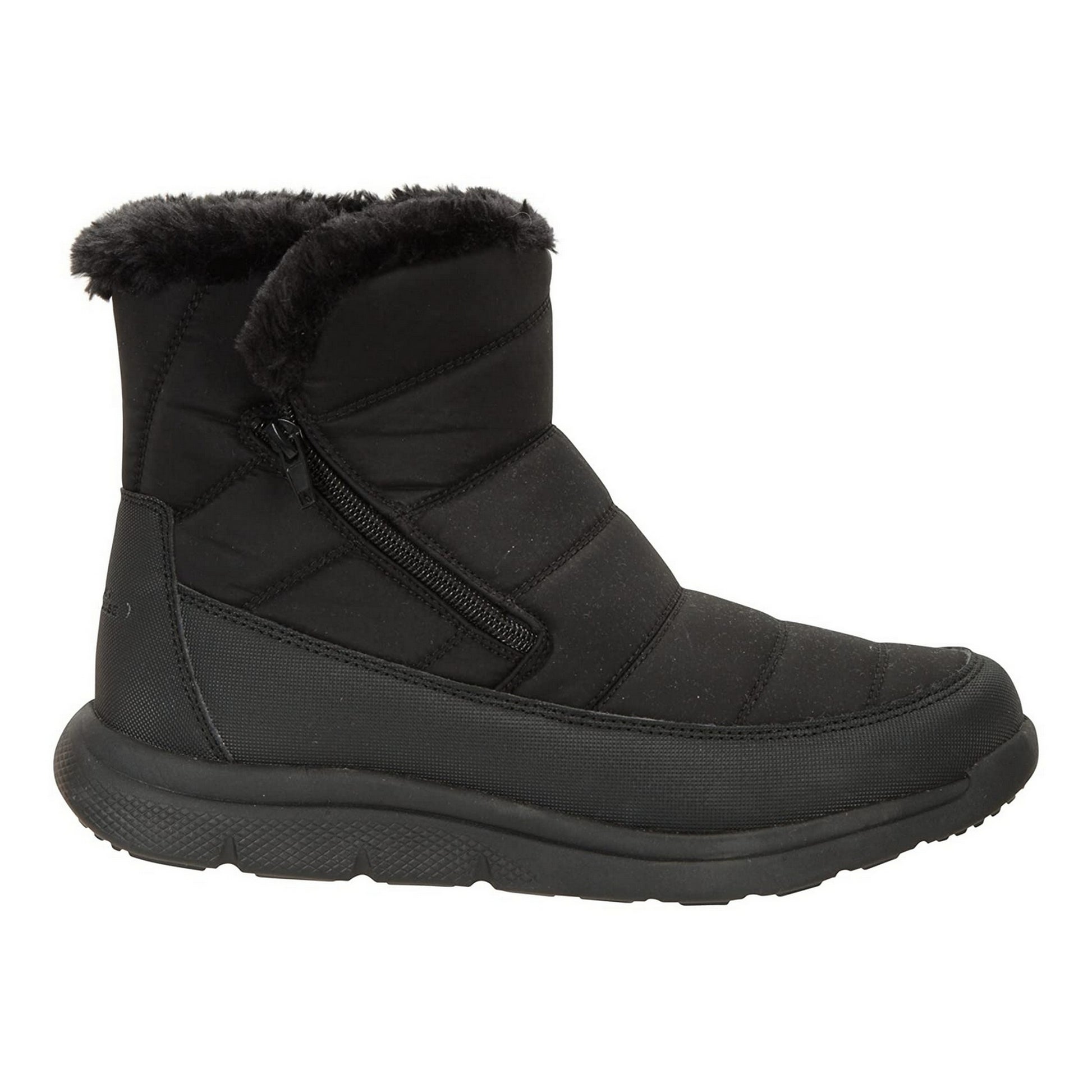 Black - Side - Mountain Warehouse Womens-Ladies Boston Fleece Lined Snow Boots