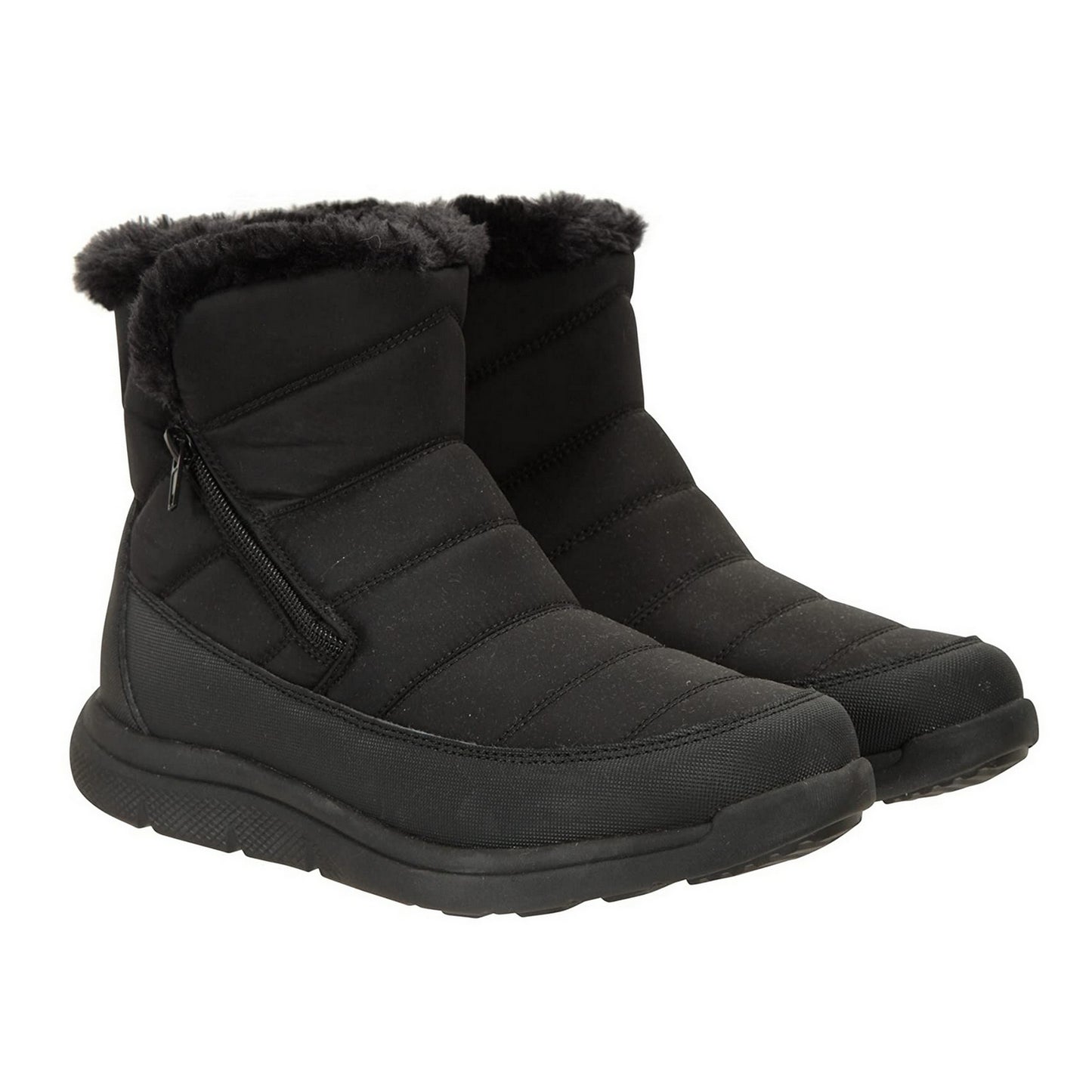 Black - Front - Mountain Warehouse Womens-Ladies Boston Fleece Lined Snow Boots