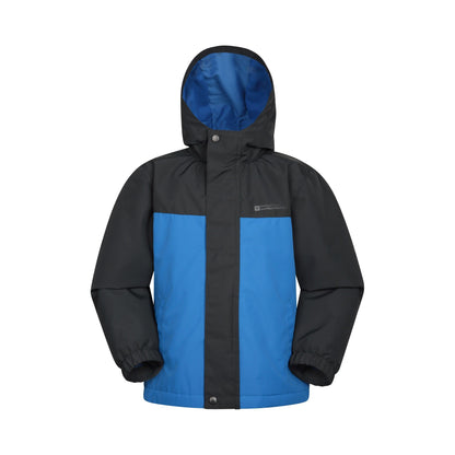Navy - Back - Mountain Warehouse Childrens-Kids Polar Zone Jacket and Ski Pant Set