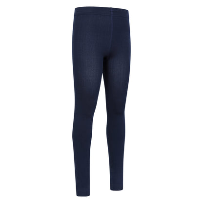 Navy - Side - Mountain Warehouse Girls Brushed Isotherm Leggings