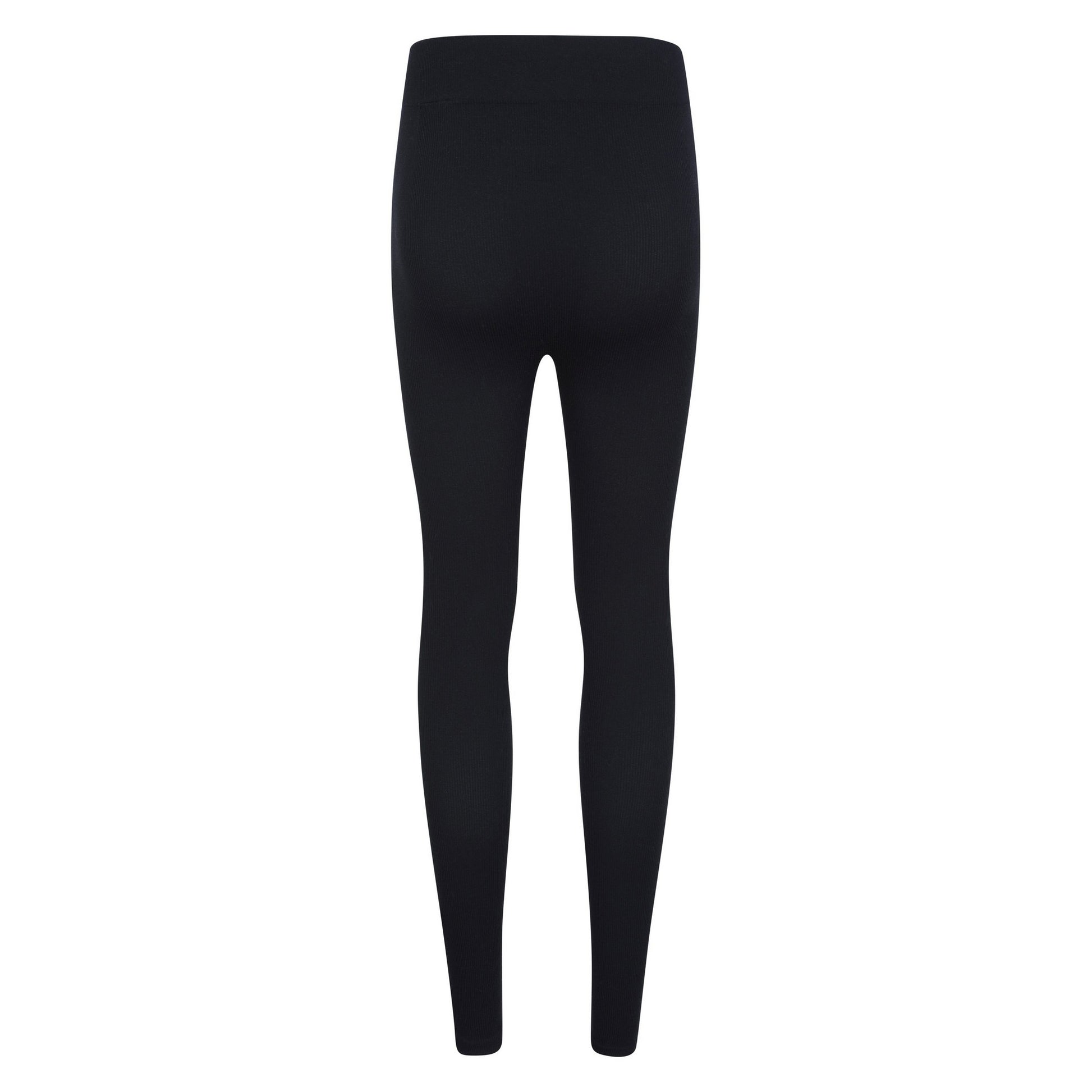 Black - Back - Mountain Warehouse Womens-Ladies Carmel Ribbed Seamless Thermal Bottoms