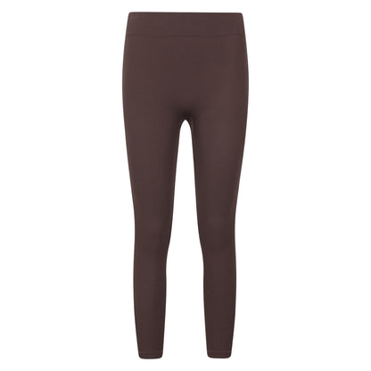 Brown - Front - Mountain Warehouse Womens-Ladies Carmel Ribbed Seamless Thermal Bottoms