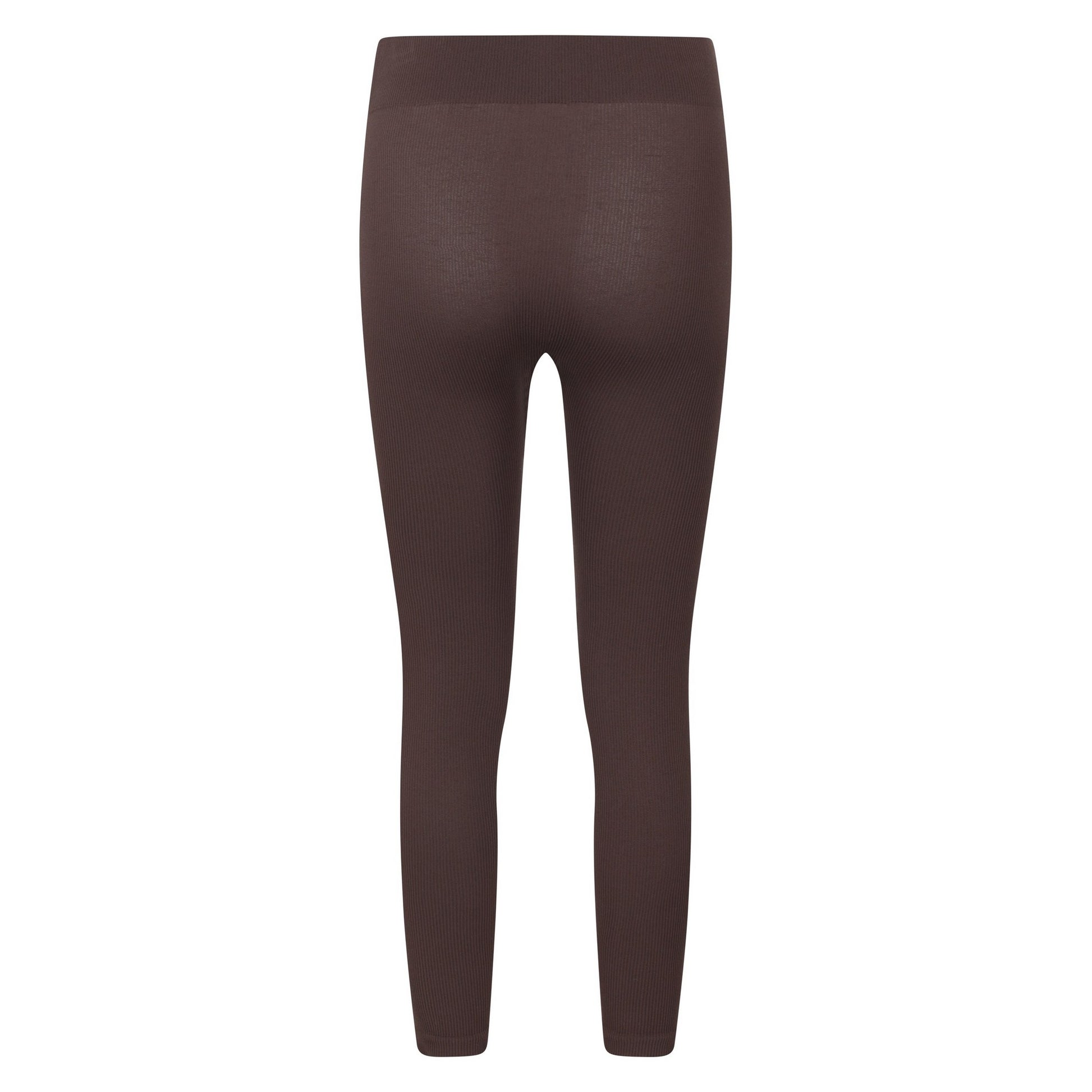 Brown - Back - Mountain Warehouse Womens-Ladies Carmel Ribbed Seamless Thermal Bottoms