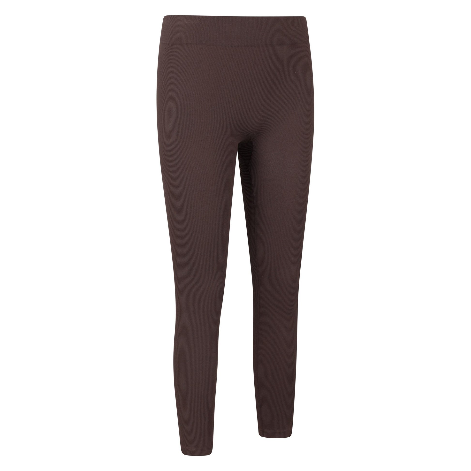 Brown - Side - Mountain Warehouse Womens-Ladies Carmel Ribbed Seamless Thermal Bottoms