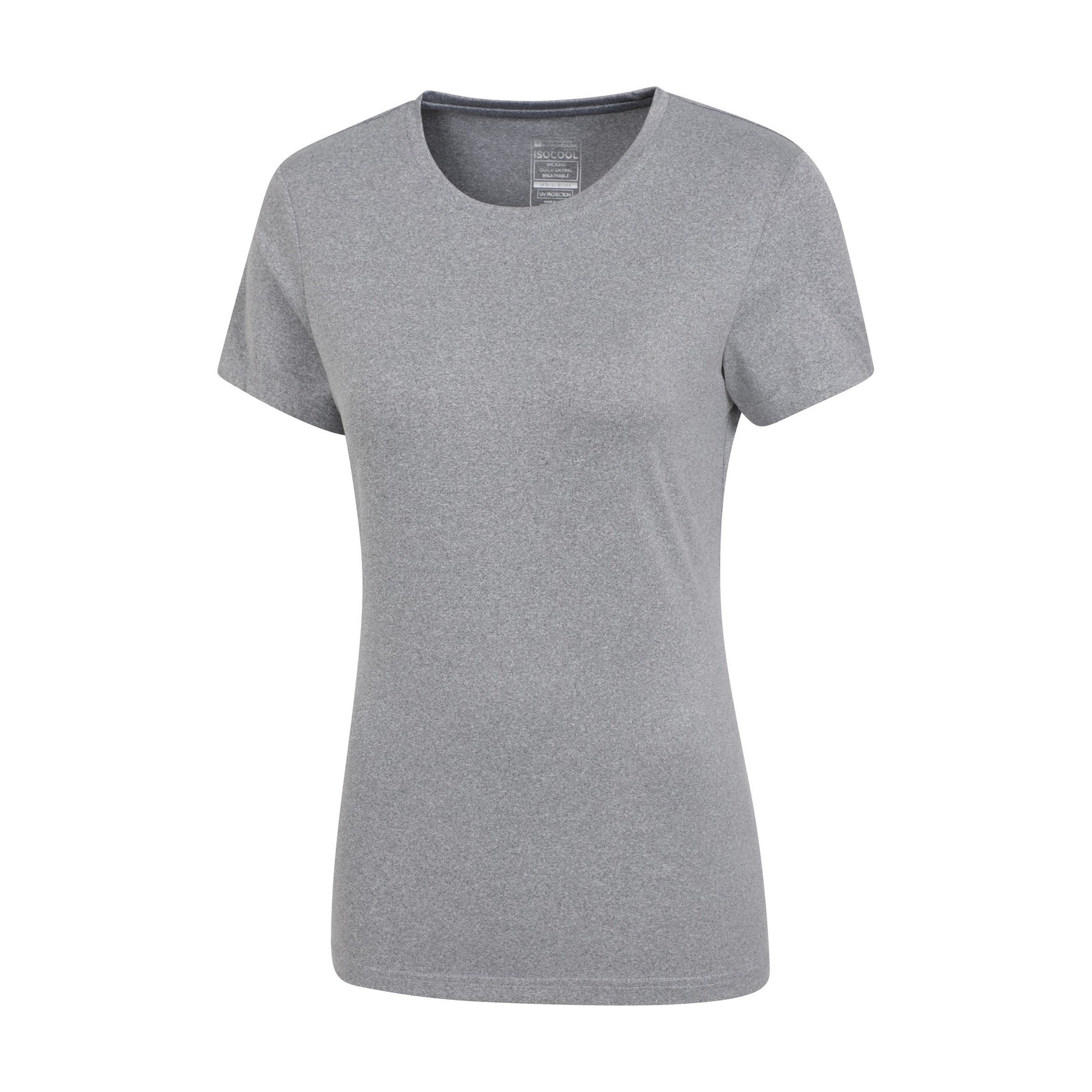 Grey - Side - Mountain Warehouse Womens-Ladies Breeze Recycled T-Shirt