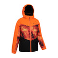 Orange - Side - Mountain Warehouse Childrens-Kids Storm II Printed Waterproof Ski Jacket