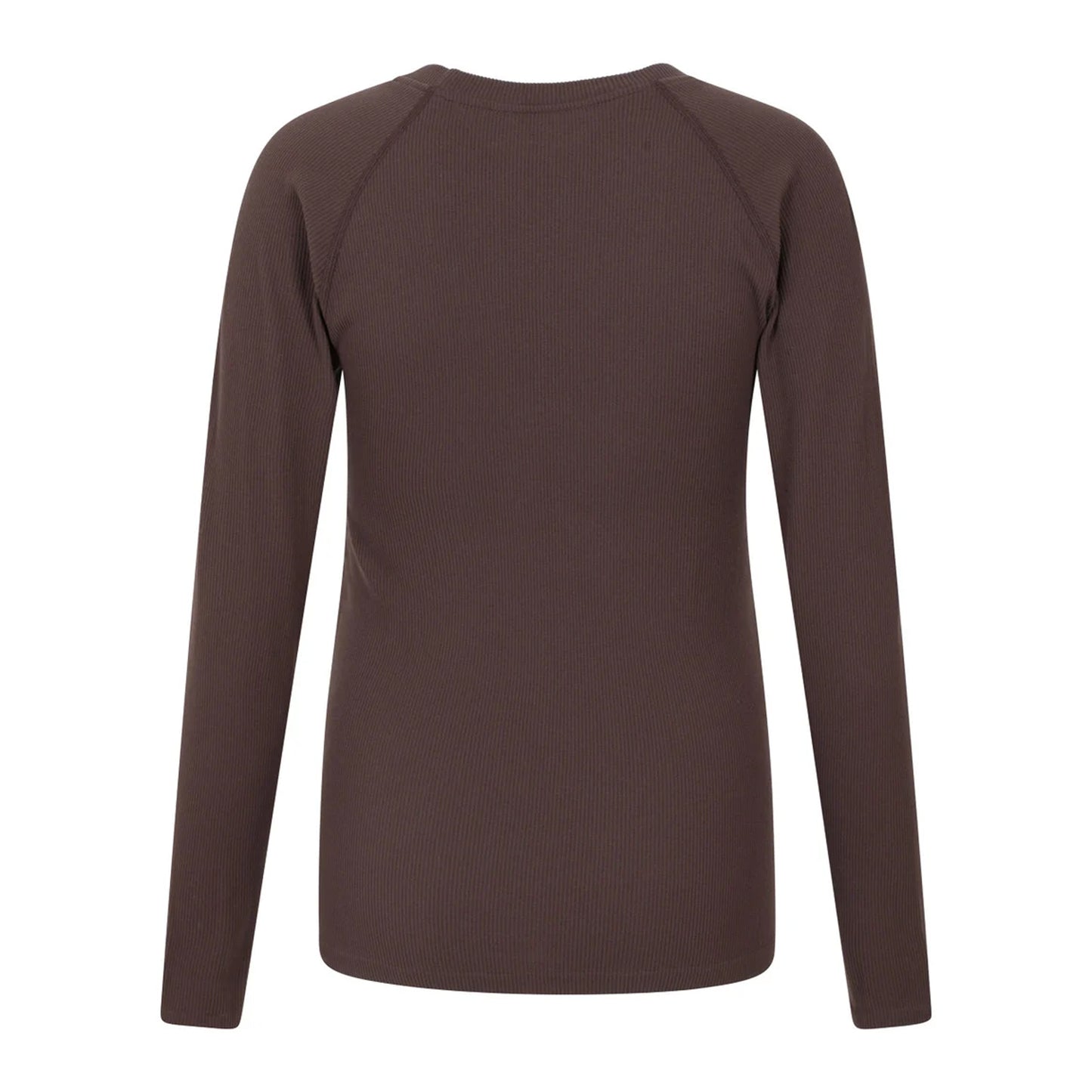 Brown - Back - Mountain Warehouse Womens-Ladies Carmel Ribbed Seamless Thermal Top