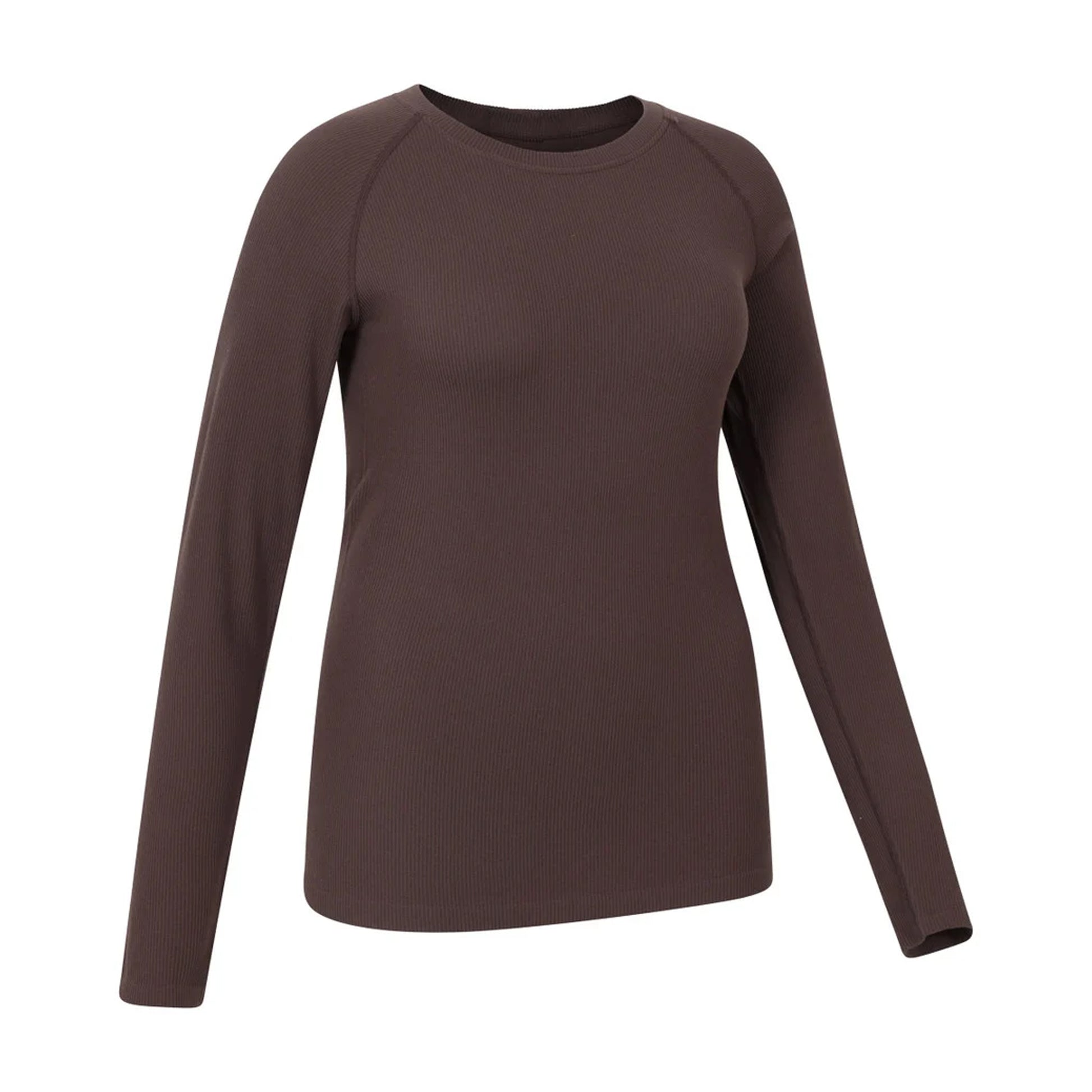 Brown - Side - Mountain Warehouse Womens-Ladies Carmel Ribbed Seamless Thermal Top