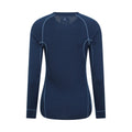 Navy - Back - Mountain Warehouse Womens-Ladies Asgard Merino Wool Long-Sleeved Thermal Top