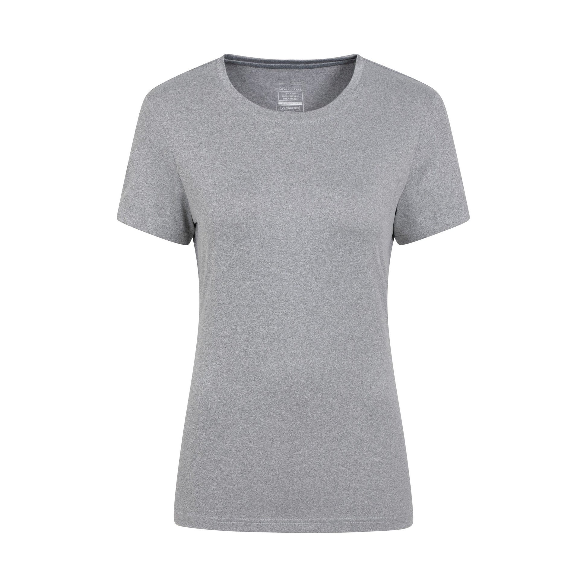 Grey - Front - Mountain Warehouse Womens-Ladies Breeze Recycled T-Shirt