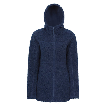 Navy - Front - Mountain Warehouse Womens-Ladies Melrose Longline Fleece Jacket