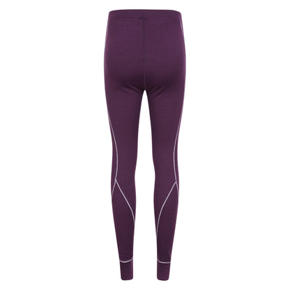 Purple - Back - Mountain Warehouse Womens-Ladies Asgard Merino Wool Thermal Base Layer Leggings