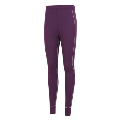 Purple - Lifestyle - Mountain Warehouse Womens-Ladies Asgard Merino Wool Thermal Base Layer Leggings