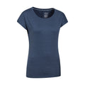 Navy - Side - Mountain Warehouse Womens-Ladies Panna II UV Protection Loose T-Shirt