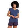 Navy - Pack Shot - Mountain Warehouse Womens-Ladies Panna II UV Protection Loose T-Shirt