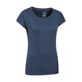 Navy - Close up - Mountain Warehouse Womens-Ladies Panna II UV Protection Loose T-Shirt