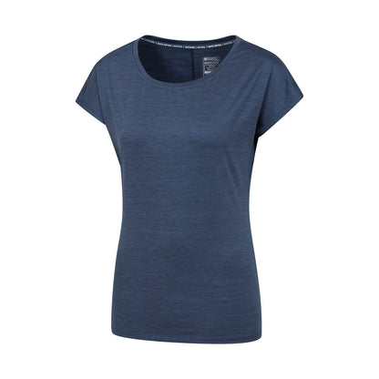 Navy - Side - Mountain Warehouse Womens-Ladies Panna II UV Protection Loose T-Shirt