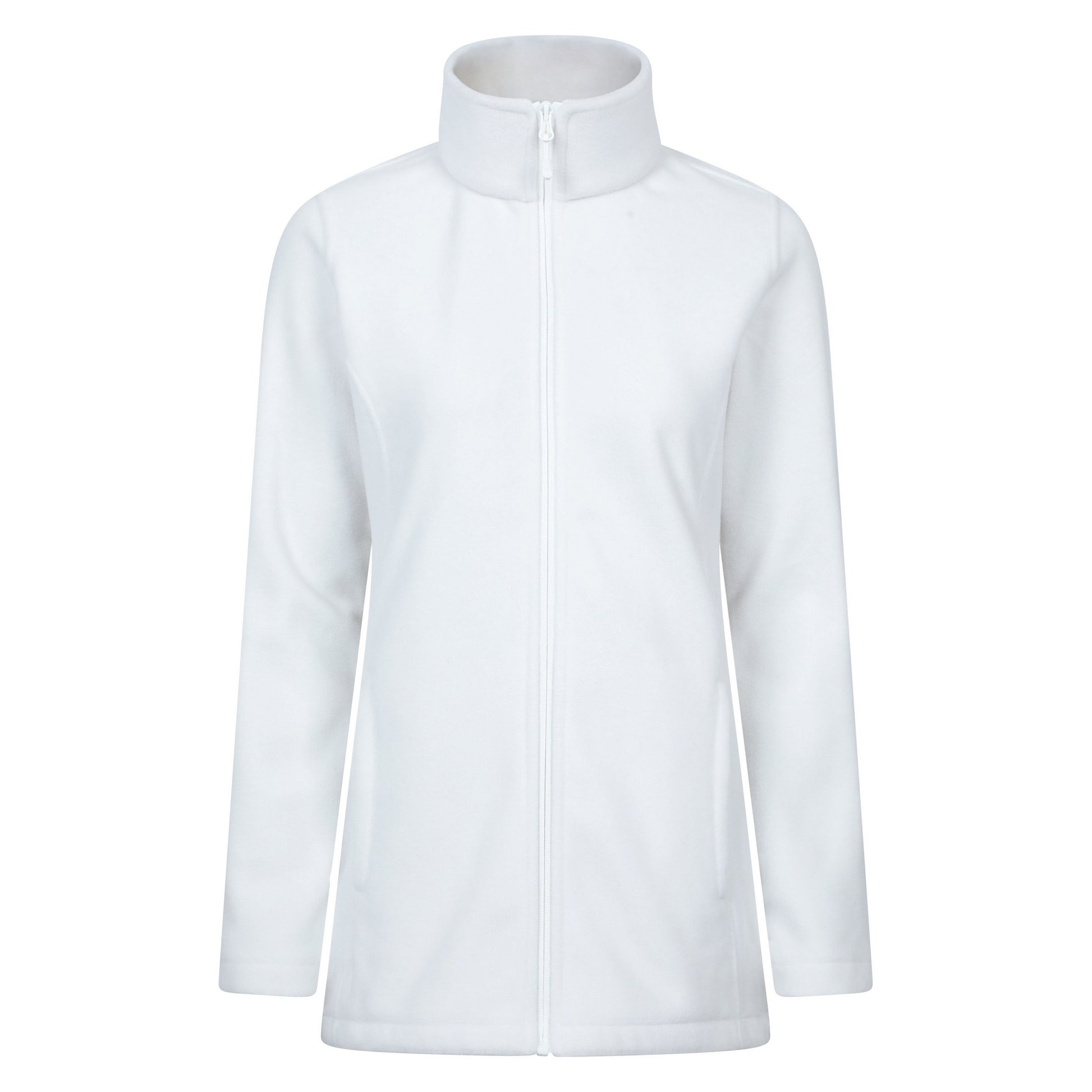 Beige - Front - Mountain Warehouse Womens-Ladies Longline Fleece Jacket