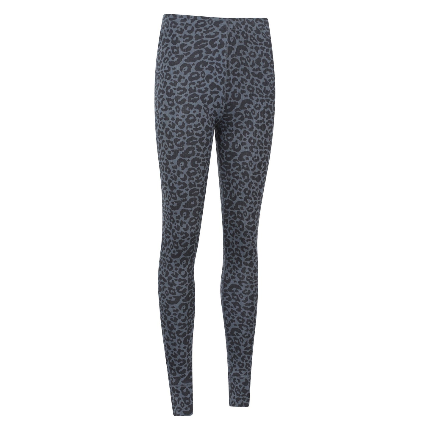 Grey - Side - Mountain Warehouse Womens-Ladies Talus Leopard Print Thermal Leggings