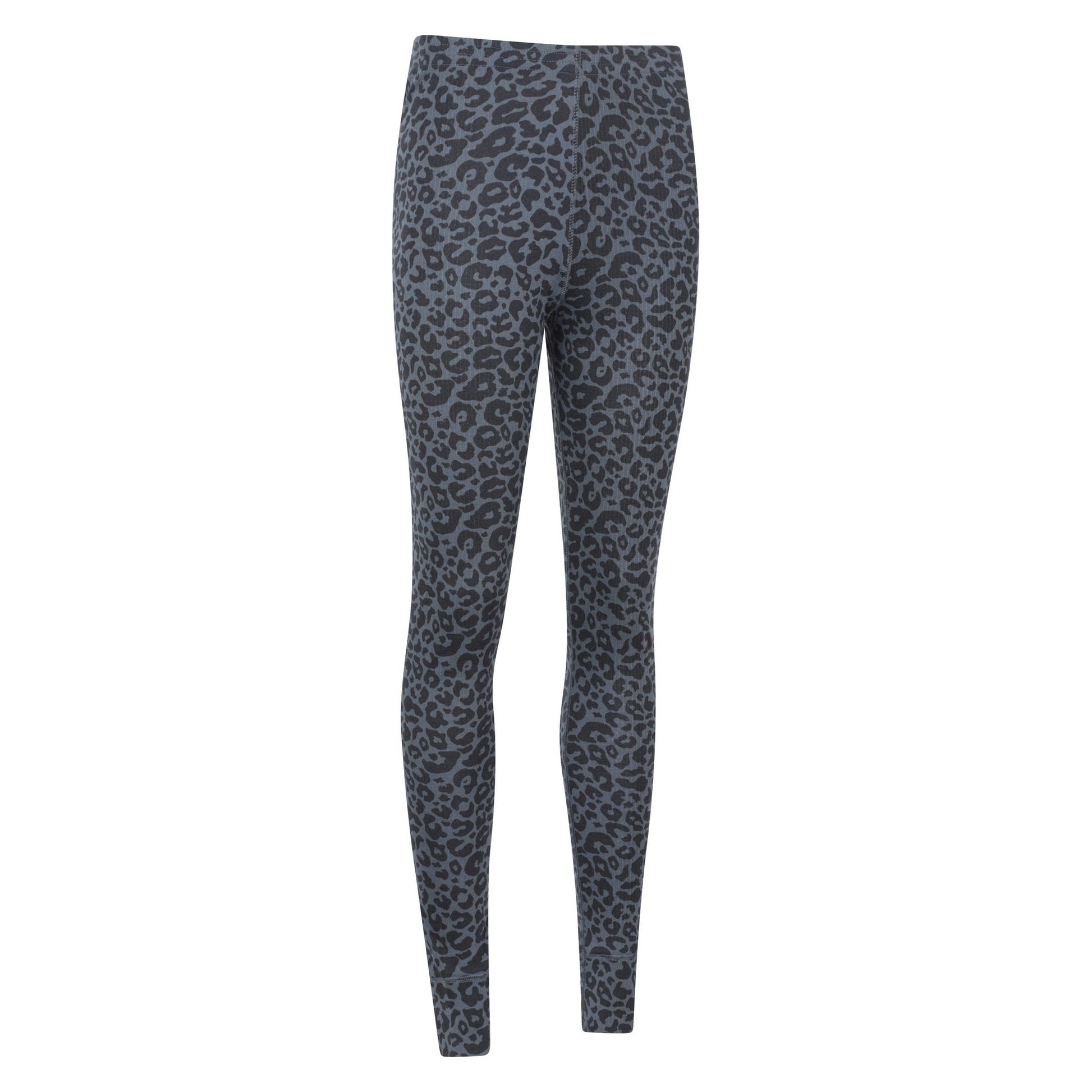 Grey - Side - Mountain Warehouse Womens-Ladies Talus Leopard Print Thermal Leggings